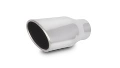 1406 - 4.5" x 3" Oval Stainless Steel Tip (Single Wall, Angle Cut)
